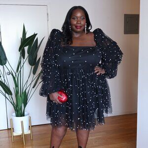 ASOS Curve Tulle Baby Doll Dress, Size 24